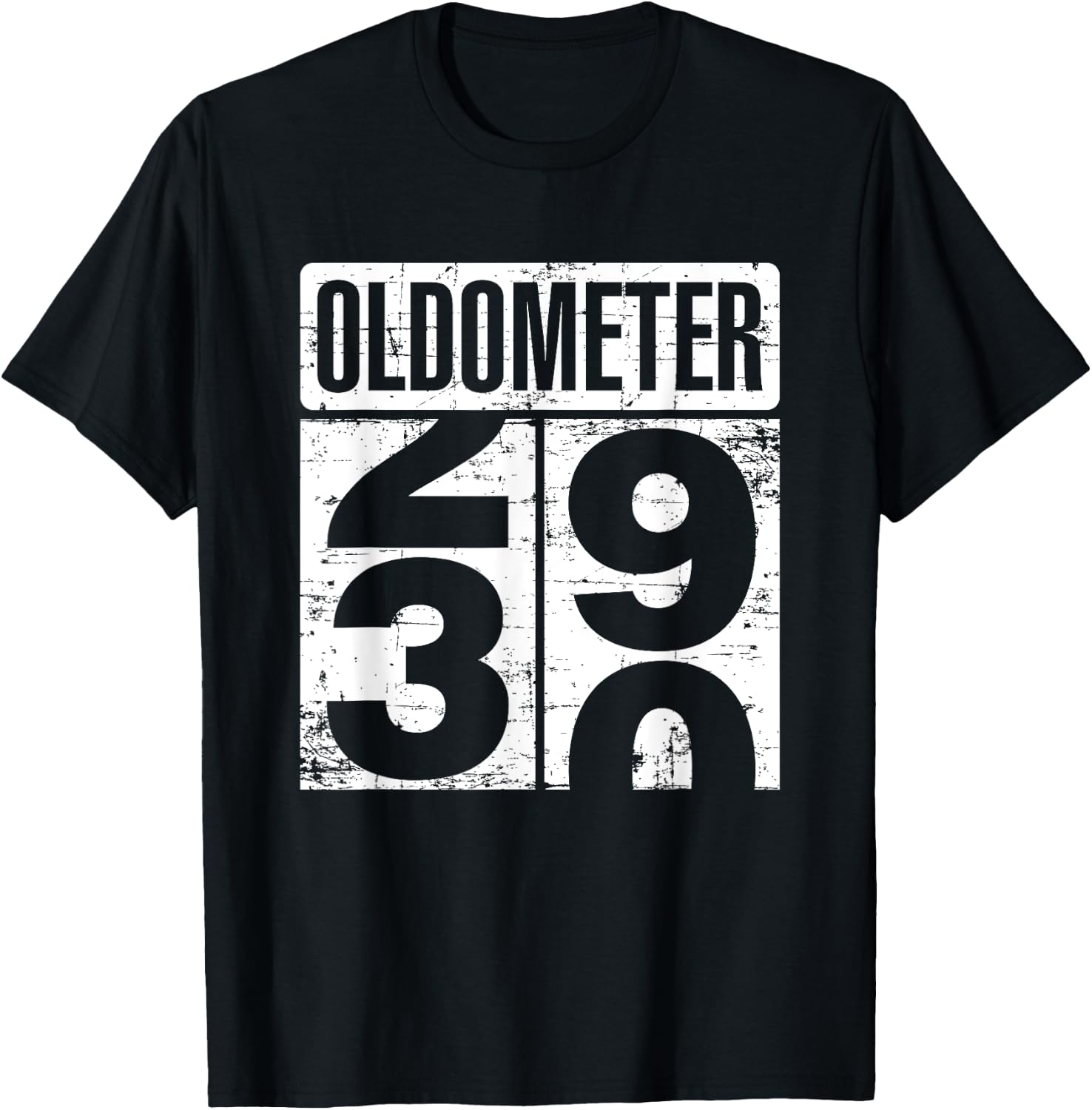 Oldometer 29-30 Funny 30th Birthday 30 Year Old Gift T-Shirt - T-Shirt | Black