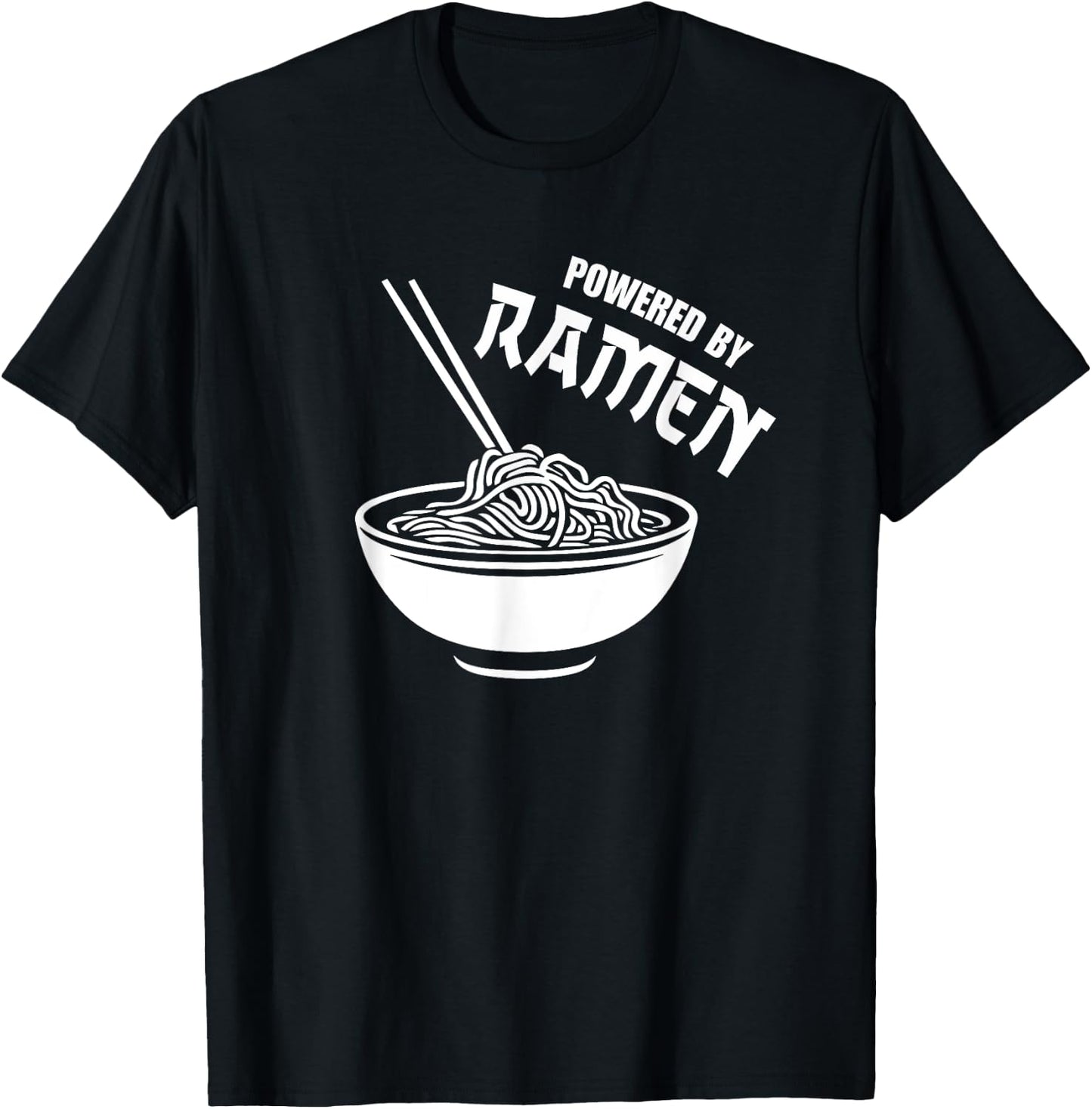 Vintage Powered By Ramen T-Shirt - T-Shirt | Black