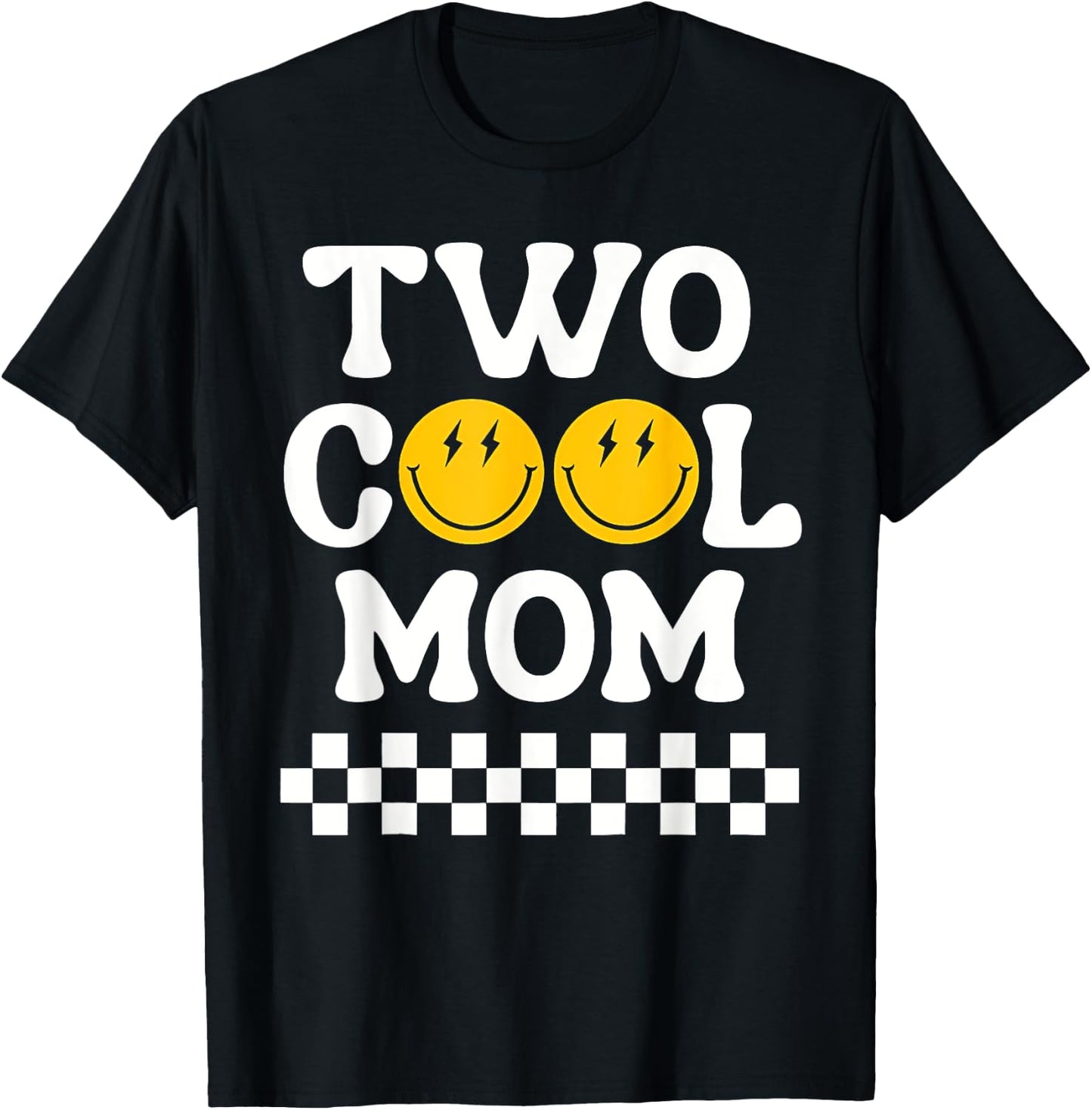 Two Cool Mom 2nd Birthday 2 Year Old Boy Second Bday T-Shirt - T-Shirt | Black
