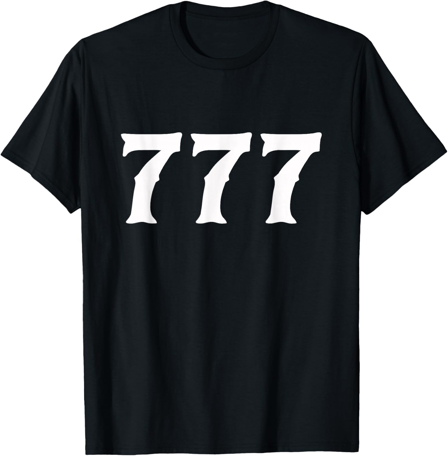 777 Numerology Spiritual Personal Number 777 Angel Number T-Shirt - T-Shirt | Black