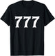 777 Numerology Spiritual Personal Number 777 Angel Number T-Shirt - T-Shirt | Black