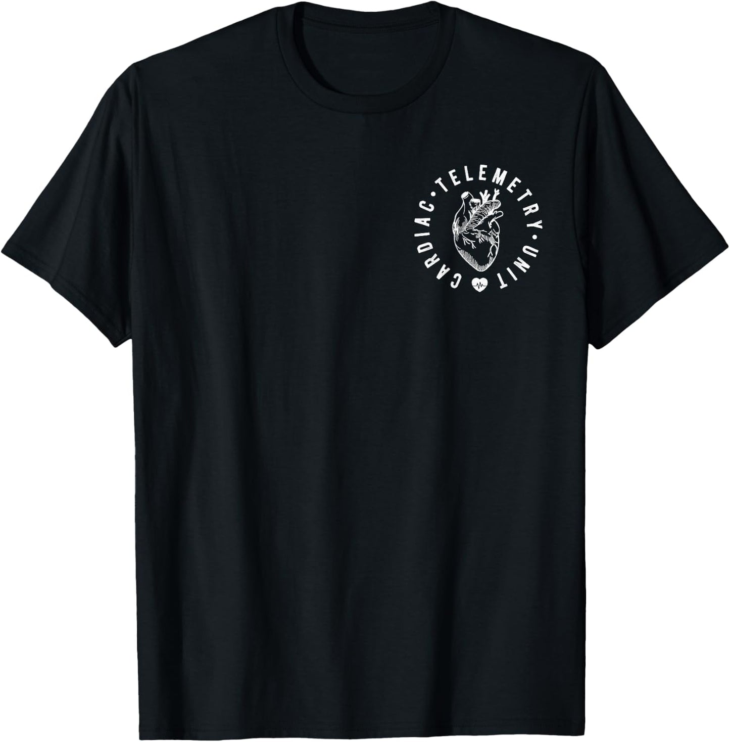 Cardiac Telemetry Unit Nurse CVICU Cardiac Telemetry RN T-Shirt - T-Shirt | Black
