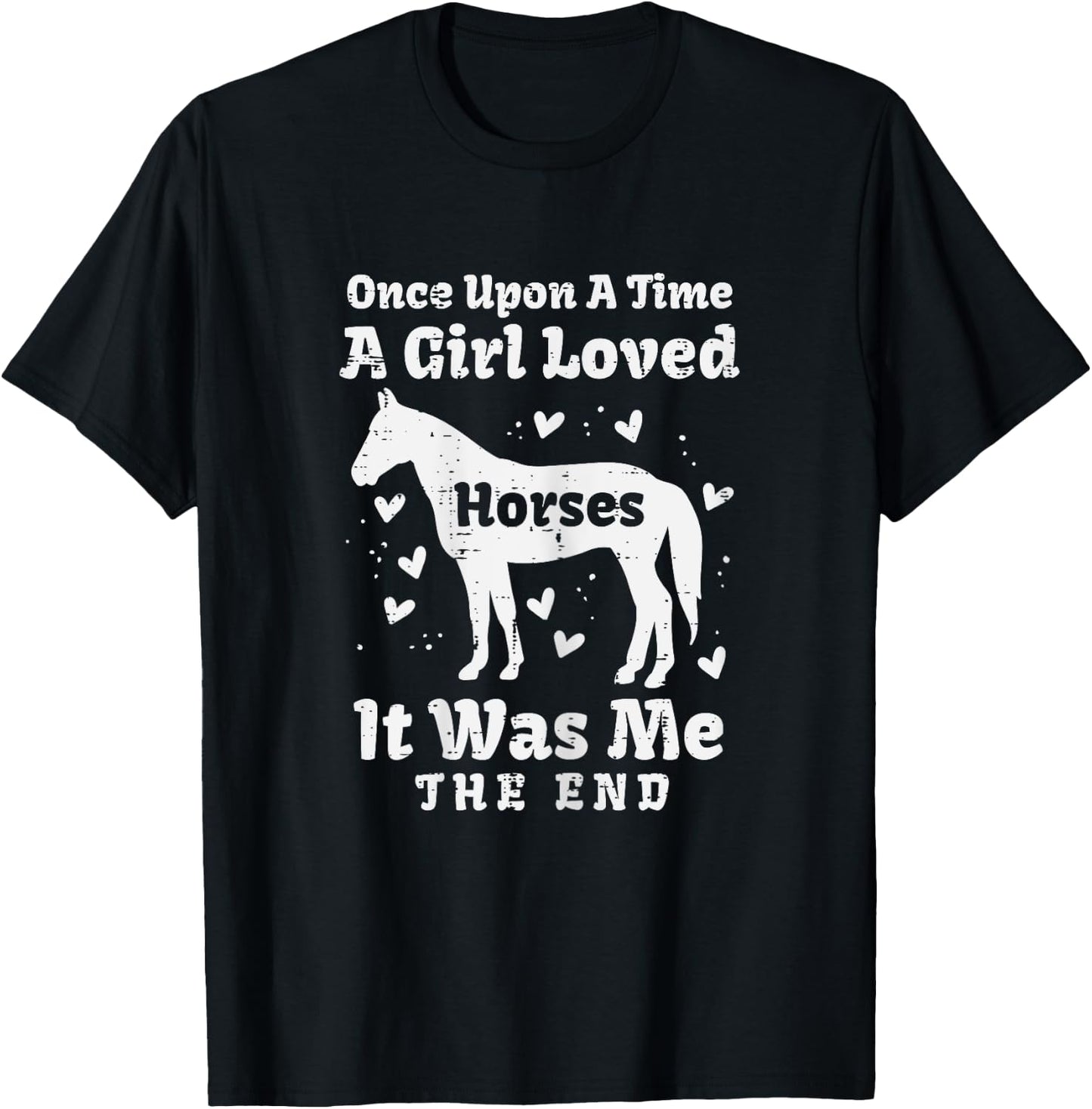 A Girl Loved Horses Horseback Riding Equestrian Girls Women T-Shirt - T-Shirt | Black