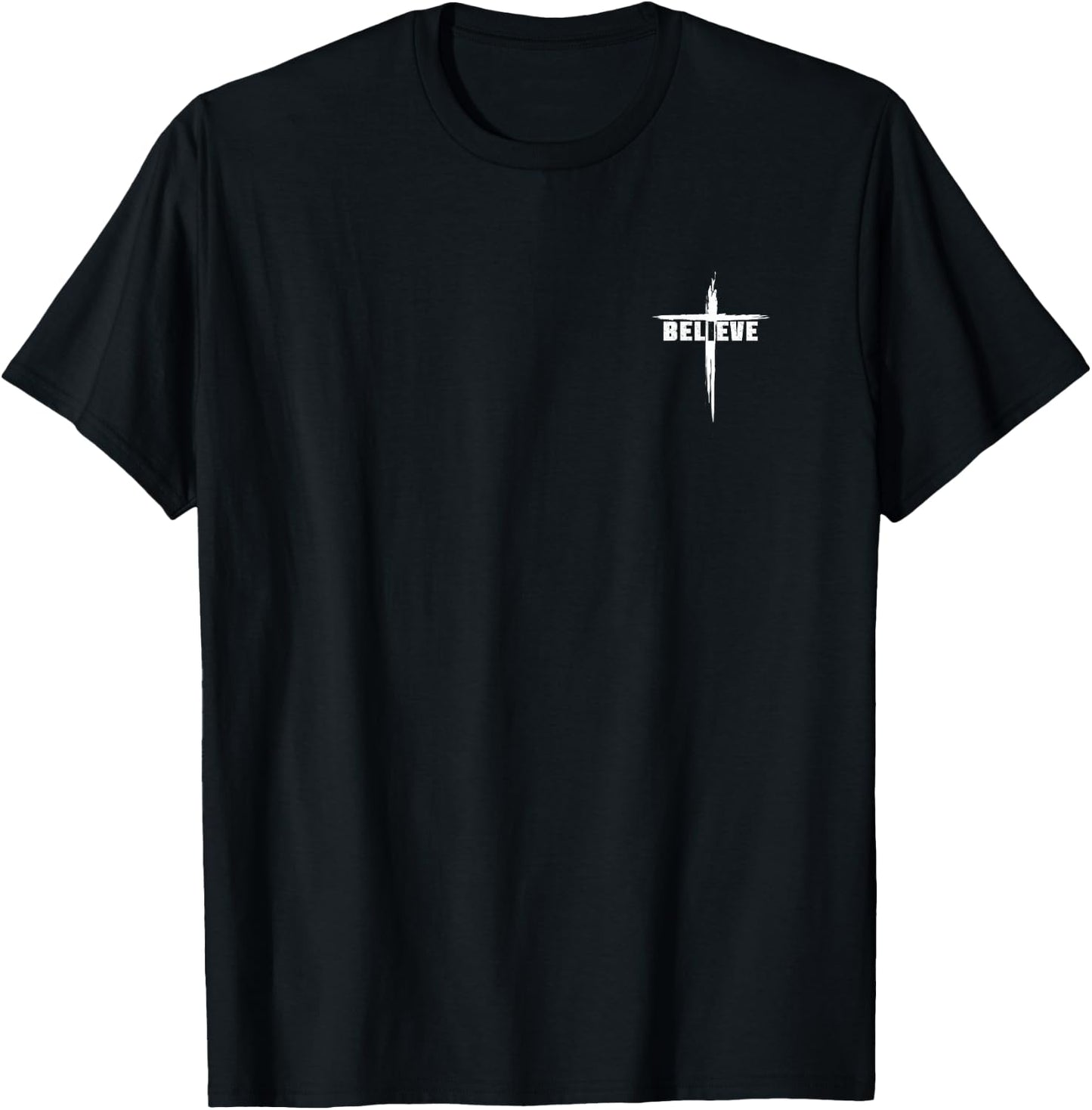 Believe Christian Cross Design for Christians Men Women T-Shirt - T-Shirt | Black