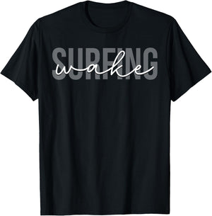 Wake Surfing Wakesurf Wake Surfer Surfing Boat T-Shirt - T-Shirt | Black