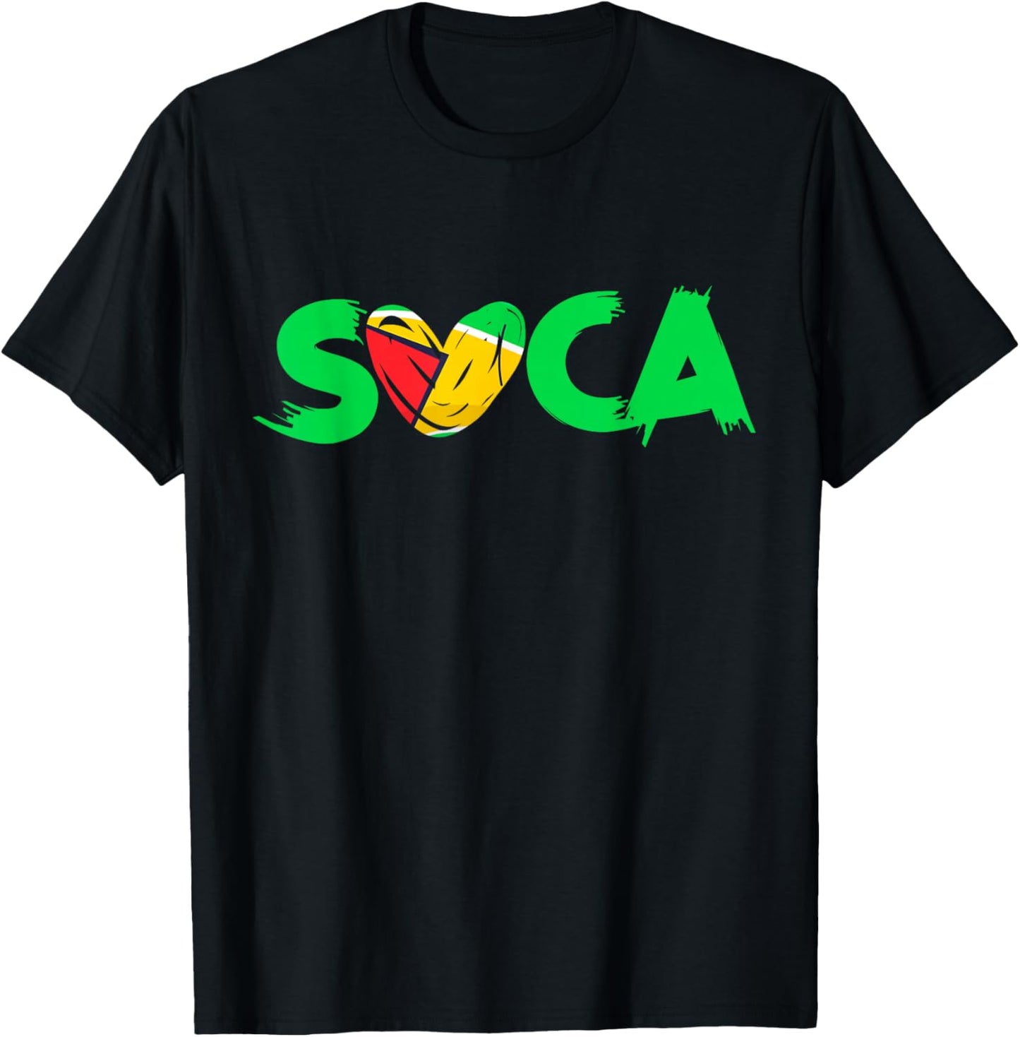 Soca Guyana Guyanese Flag Caribbean Carnival Party T-Shirt - T-Shirt | Black