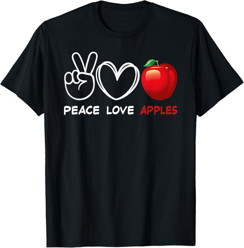Peace, Love Apples Retro Apple Lover Fruit Lover