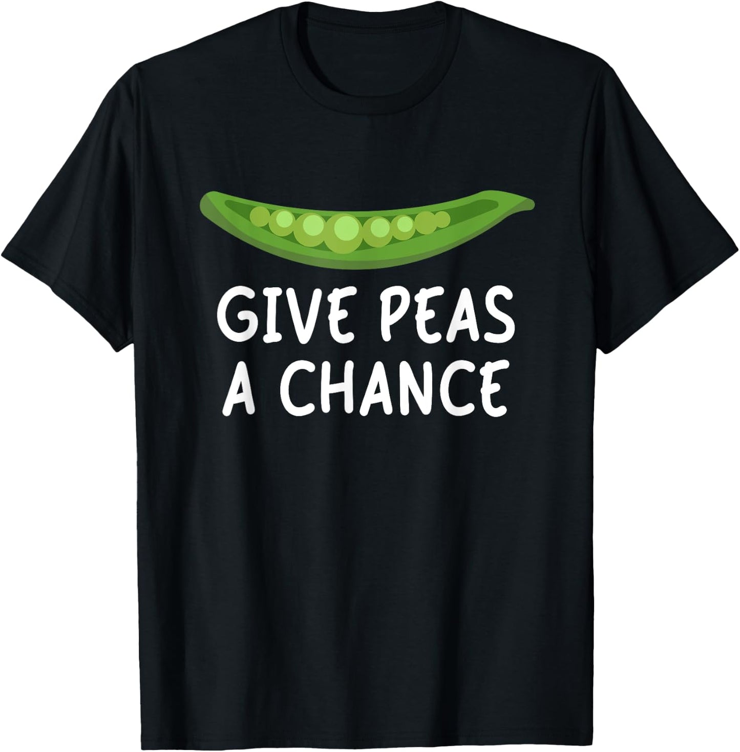 Give Peas A Chance T-Shirt - T-Shirt | Black