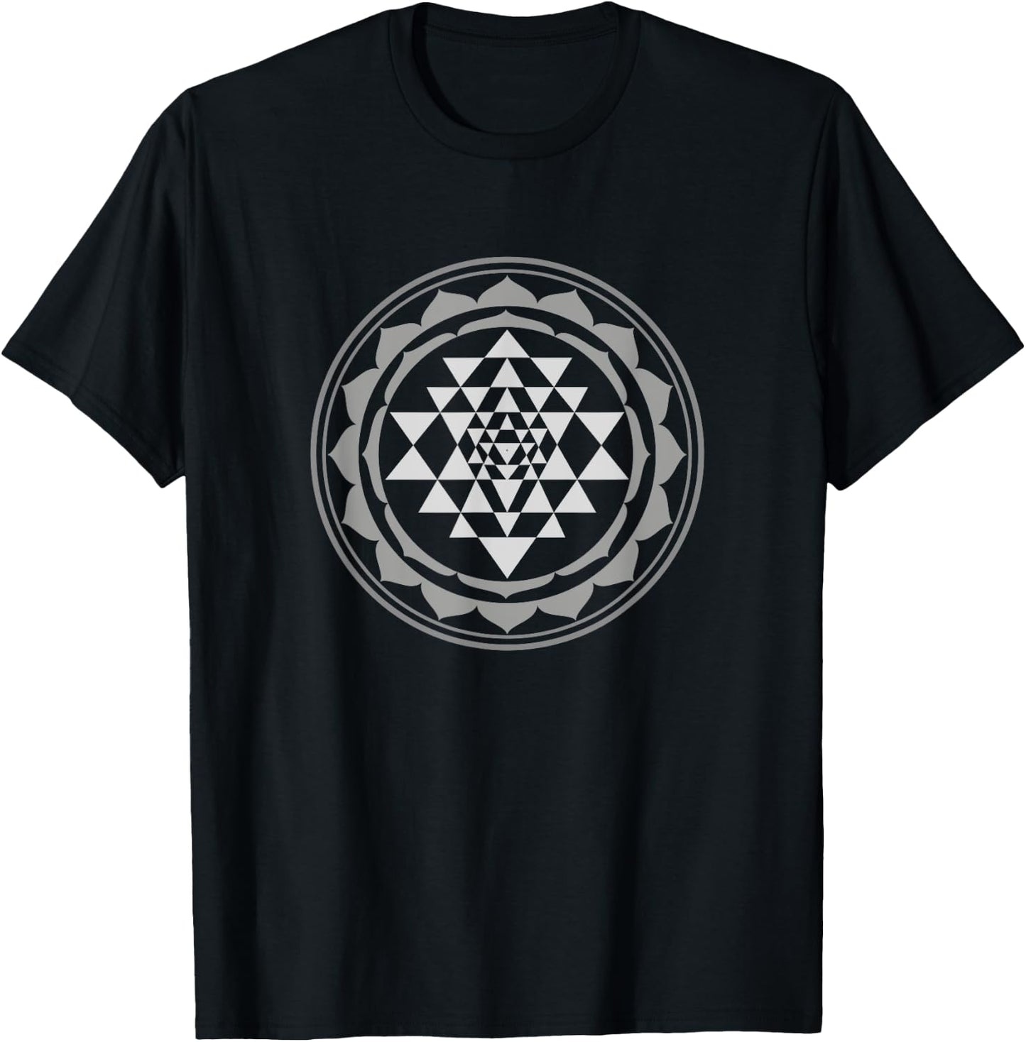 Sri Yantra Sacred Geometry T-Shirt - T-Shirt | Black