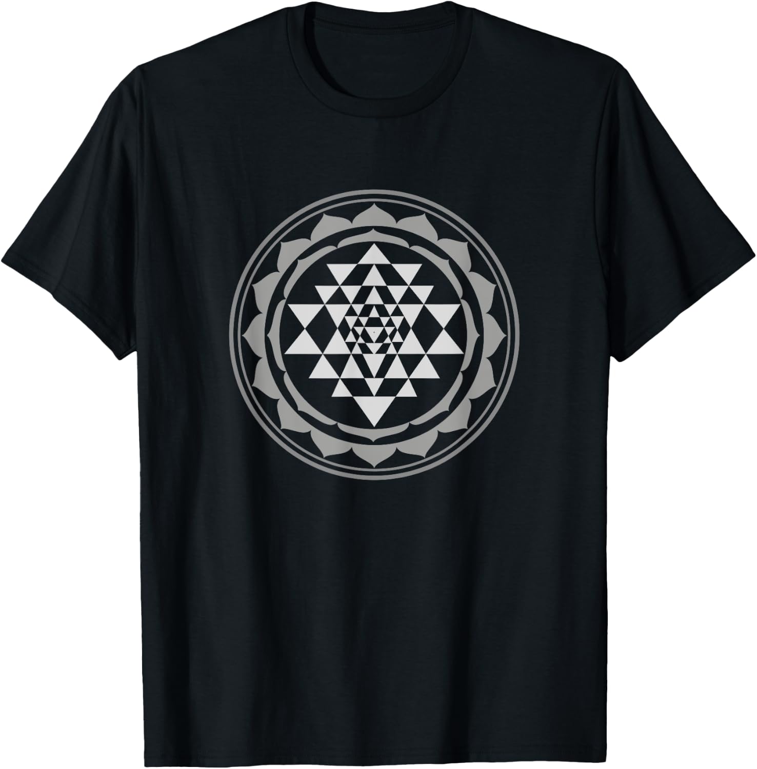 Sri Yantra Sacred Geometry T-Shirt - T-Shirt | Black