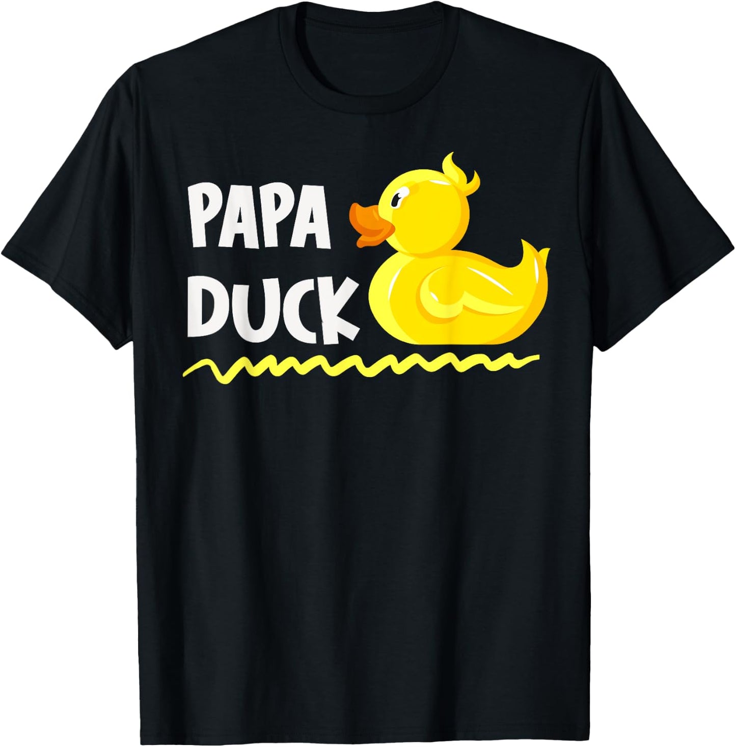 Papa Duck Father's Day Dad Father Duck Ducks Lover T-Shirt - T-Shirt | Black