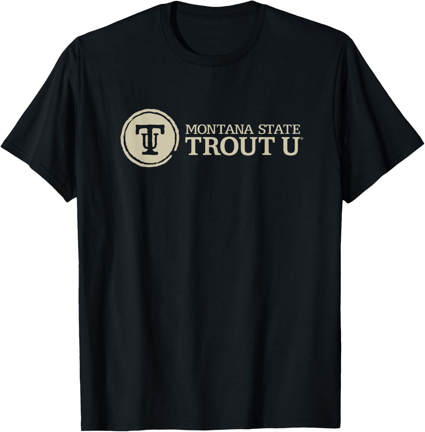 Montana State University Bobcats Trout U Horizontal T-Shirt - T-Shirt | Black