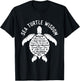 Sea Turtle Wisdom - Beach Cute Tortoise Sea Animal T-Shirt - T-Shirt | Black