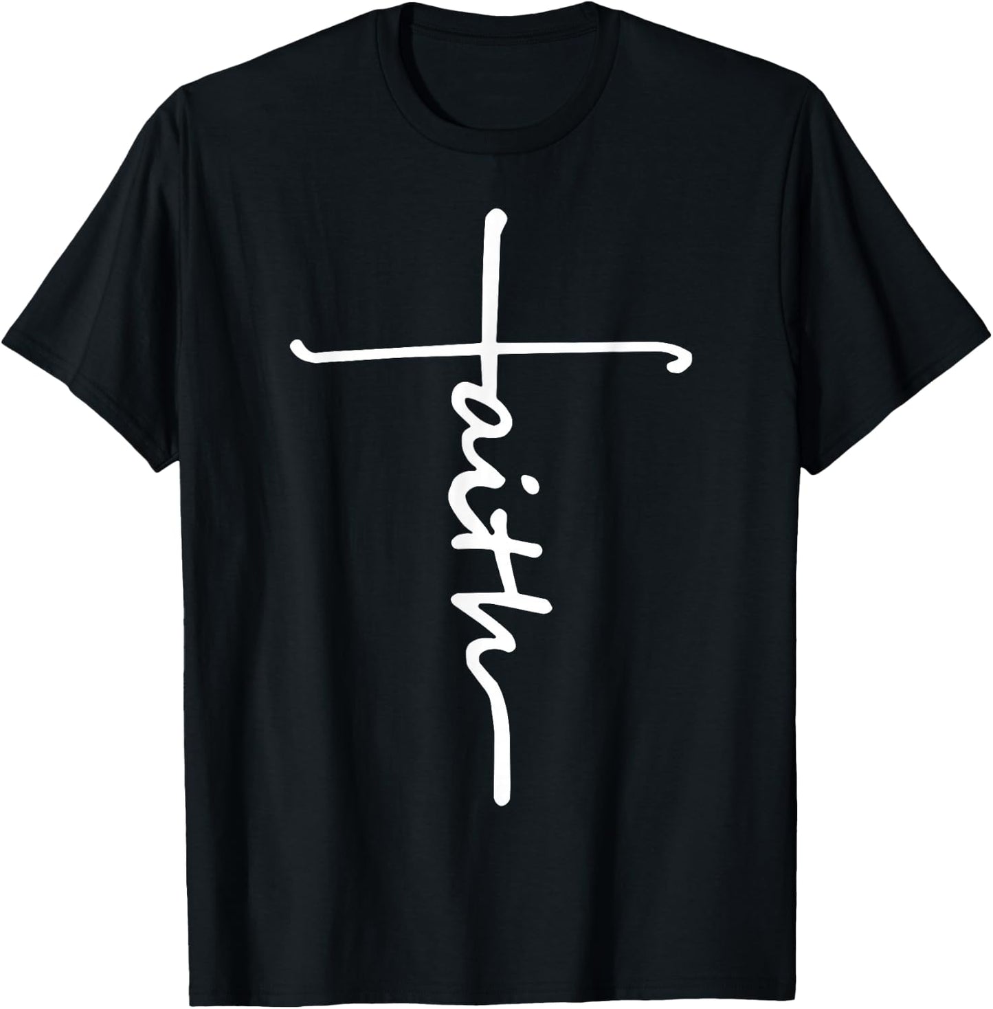 Faith Cross Quotes Christian Lion Luke Women Kids T-Shirt - T-Shirt | Black