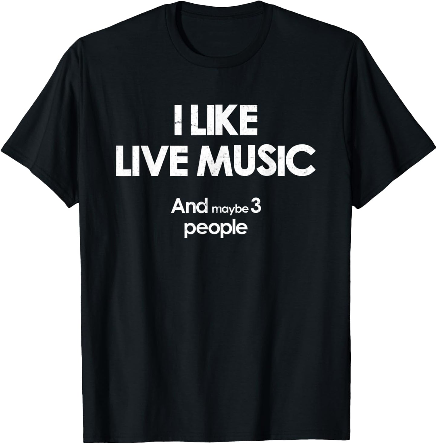 LIVE MUSIC Concert T Maybe 3 People T-Shirt - T-Shirt | Black