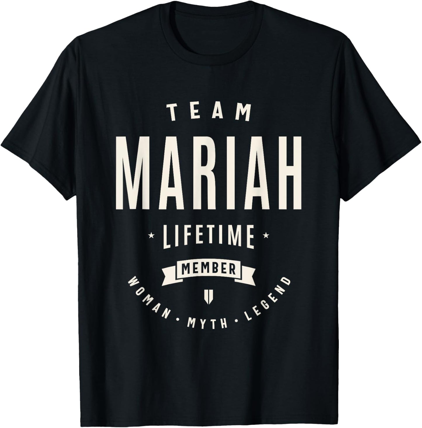 Mariah Personalized Name Apparel Cld Team Mariah Lifetime Member Funny Name Mariah T-Shirt - T-Shirt | Black