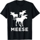 Meese Funny Moose Lover Gift Wildlife Woodland Animal T-Shirt - T-Shirt | Black