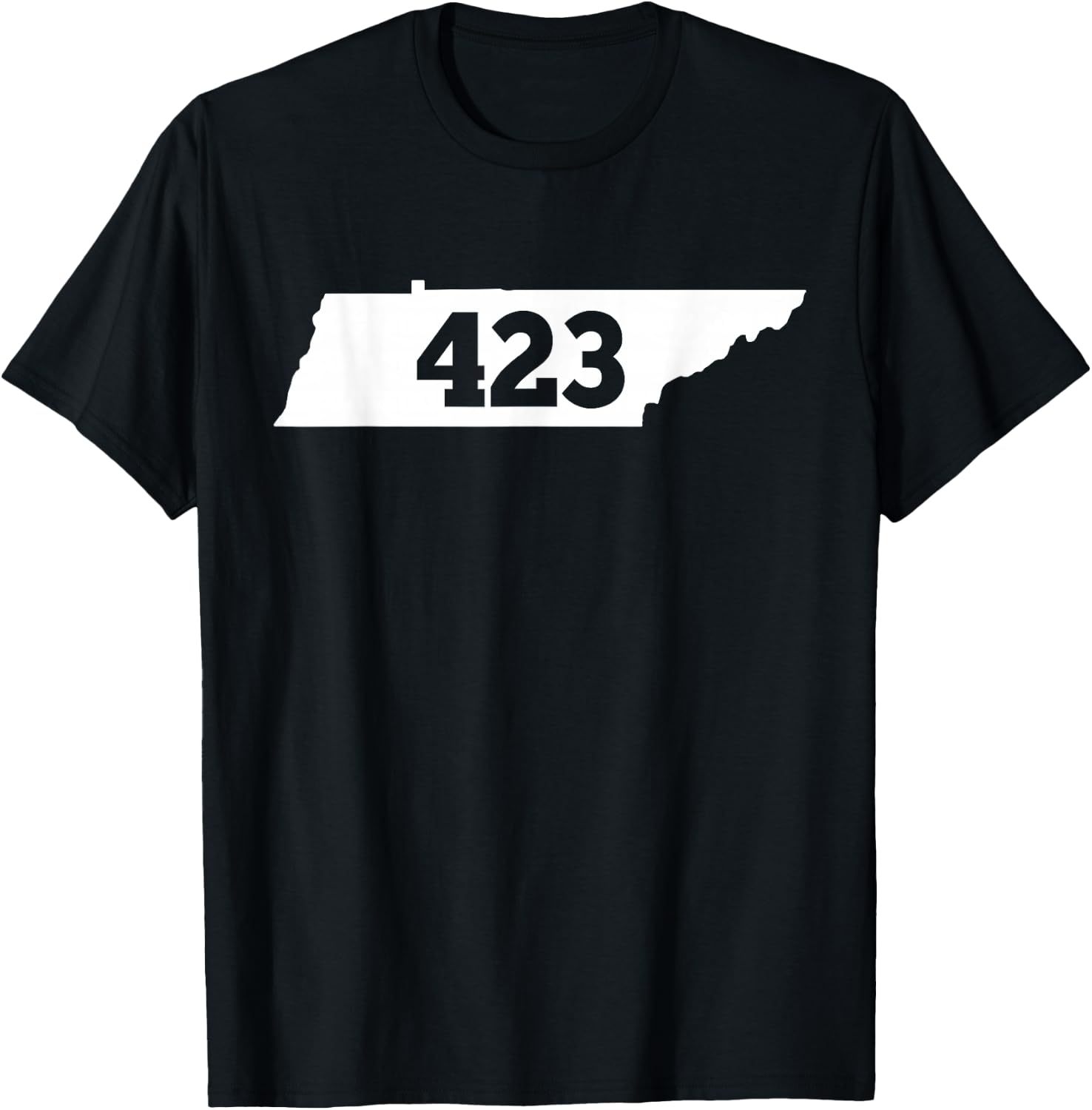 Tennessee 423 Area Code T-Shirt - T-Shirt | Black