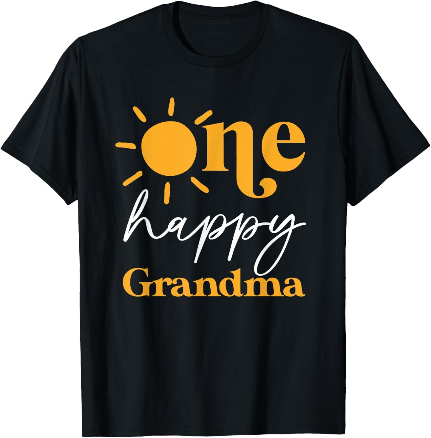 One Happy Grandma of The Birthday First Trip Around the Sun T-Shirt - T-Shirt | Black