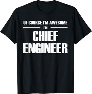 The Original Awesome Chief Engineer T-Shirt - T-Shirt | Black