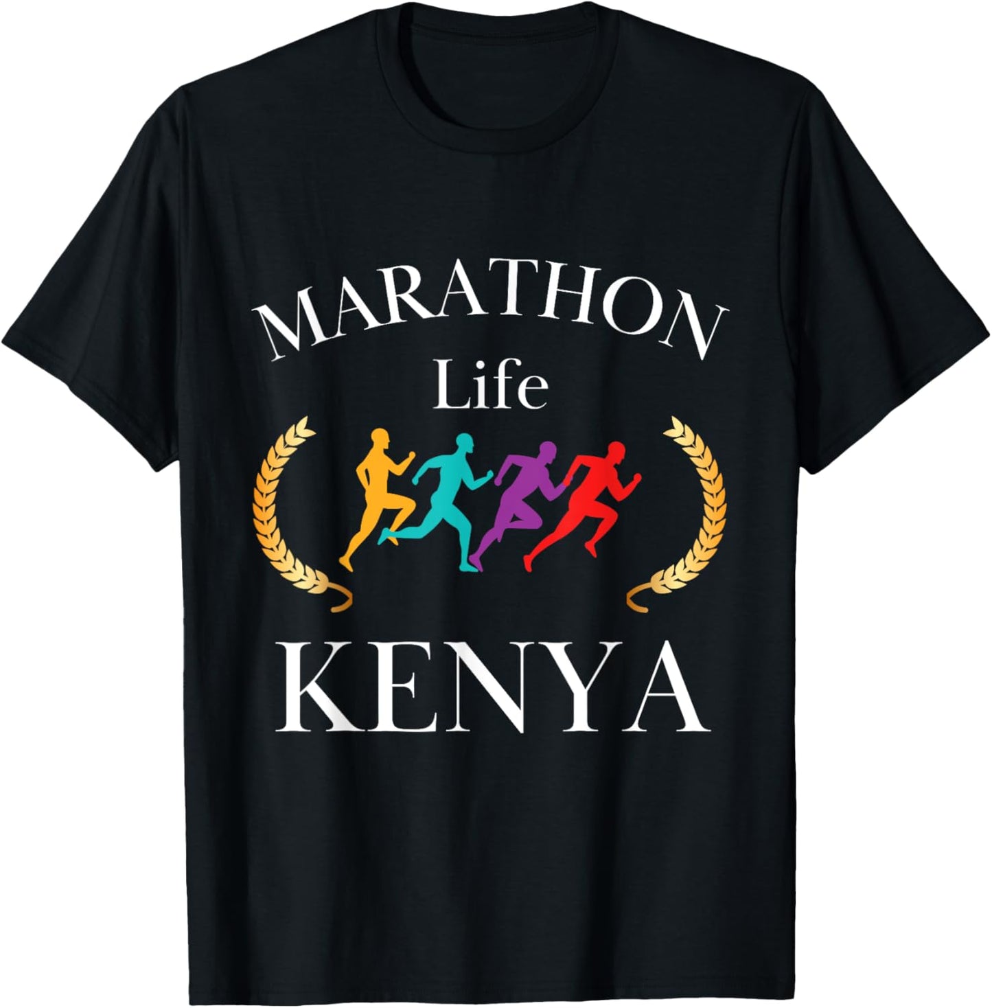 Kenya Marathon Life Marathon Runners Kenya T-Shirt - T-Shirt | Black