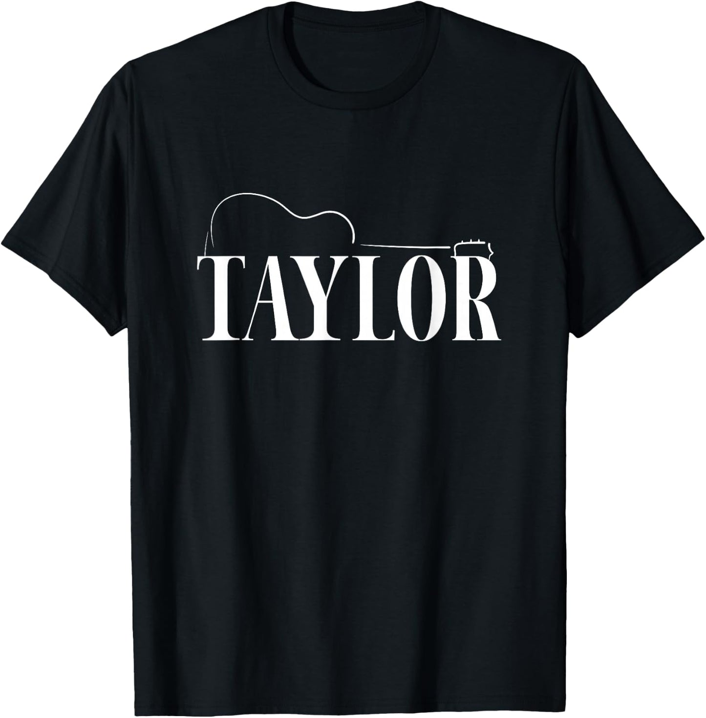 Taylor Guitar Music Personalized Taylor Name T-Shirt - T-Shirt | Black