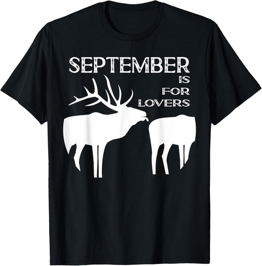 Funny Elk Hunter Vintage Distressed Gift T-Shirt - T-Shirt | Black