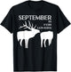 Funny Elk Hunter Vintage Distressed Gift T-Shirt - T-Shirt | Black