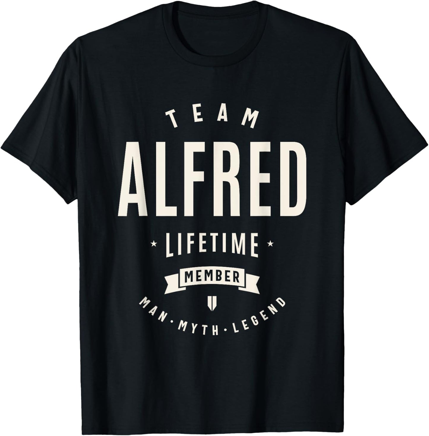 Team Alfred Lifetime Member Funny Name Alfred T-Shirt - T-Shirt | Black