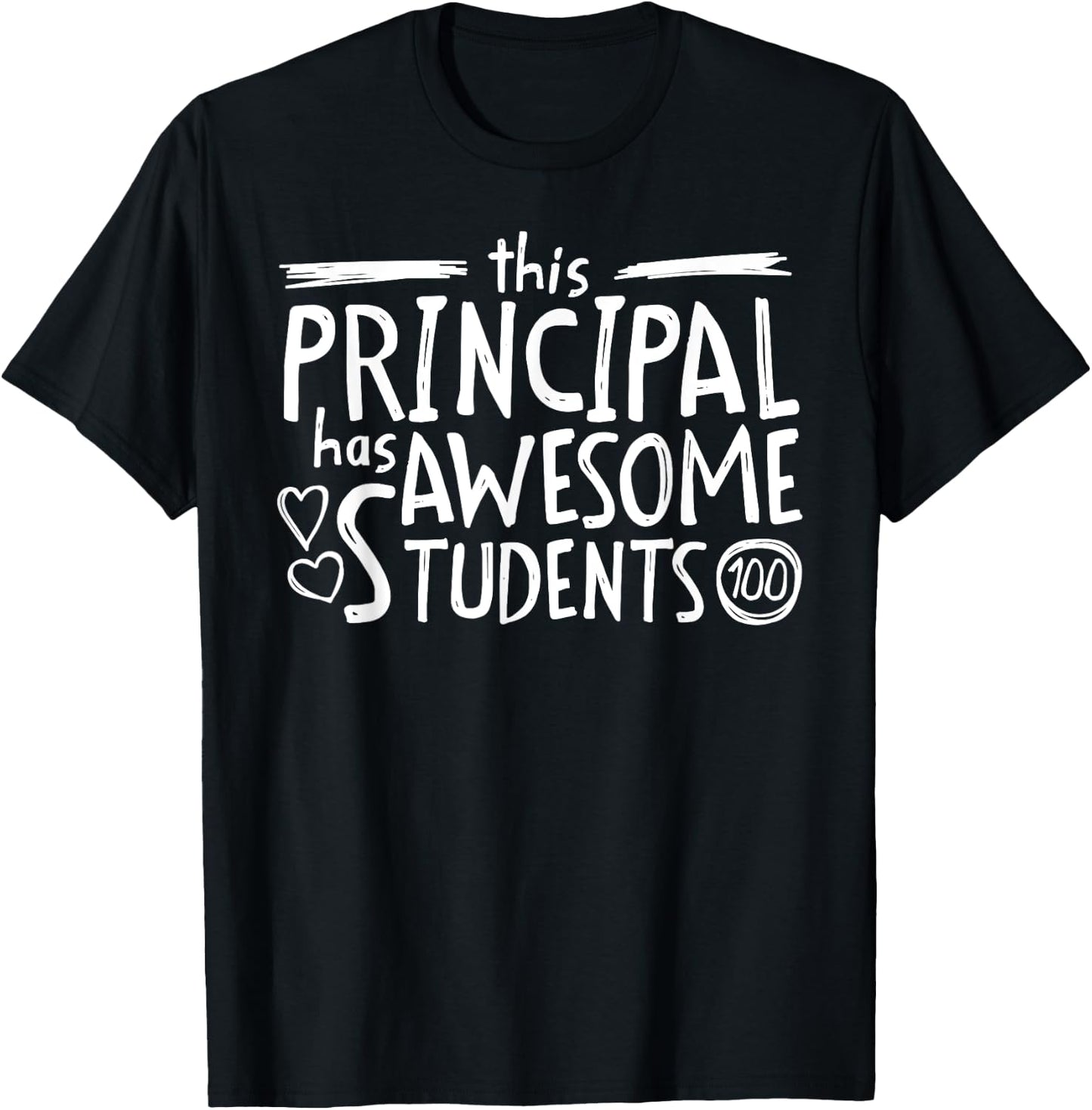 School Principal Gift With Awesome Students T-Shirt - T-Shirt | Black