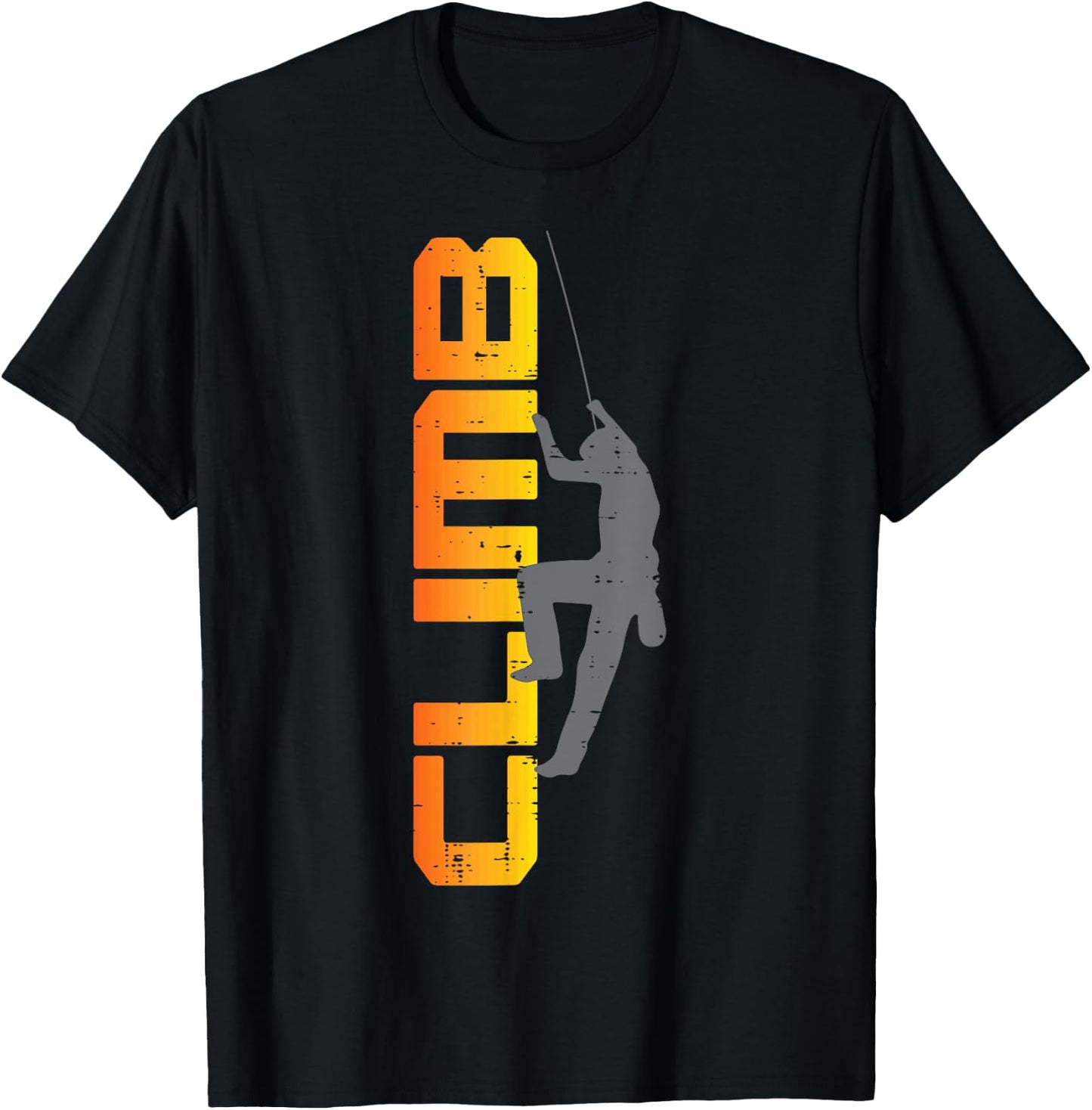 Rock Climber Climb Letters Climbing Bouldering Men Women Kid T-Shirt - T-Shirt | Black
