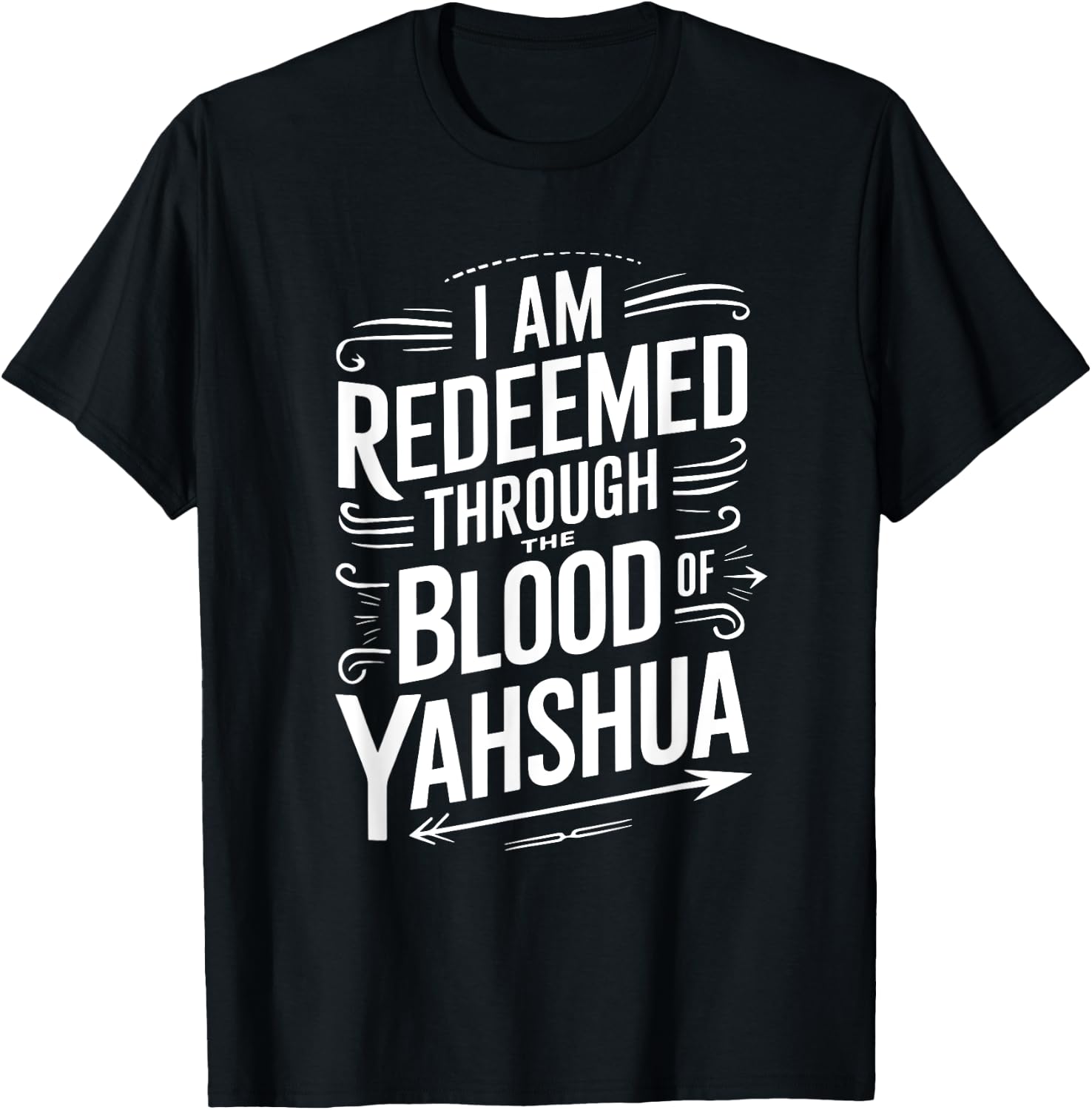 Hebrew Israelite I'm Redeemed Through Blood Yah Yahshua T-Shirt - T-Shirt | Black