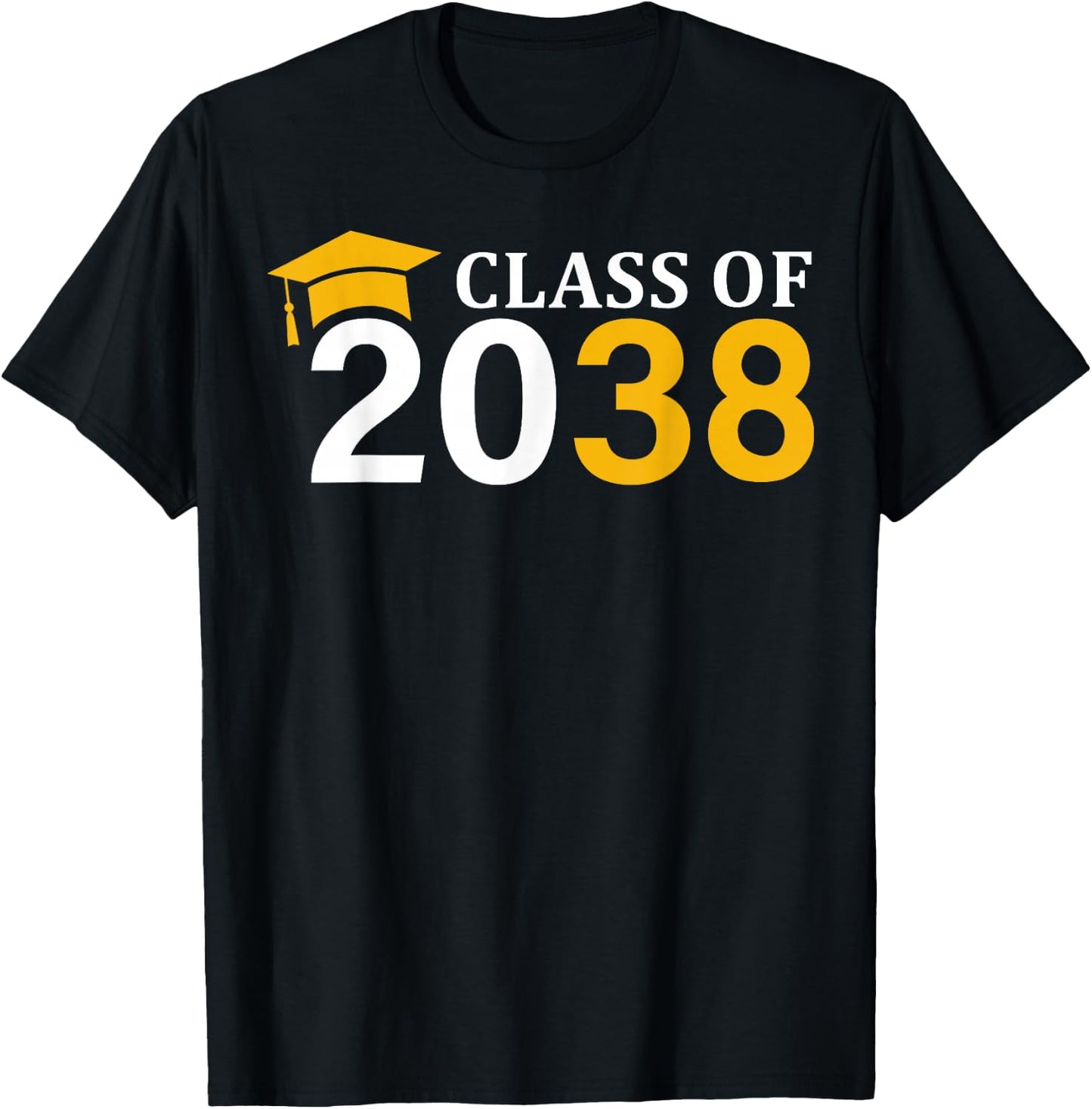 Class of 2038 Grow With Me Kindergarten K-12 Class of 2038 T-Shirt - T-Shirt | Black