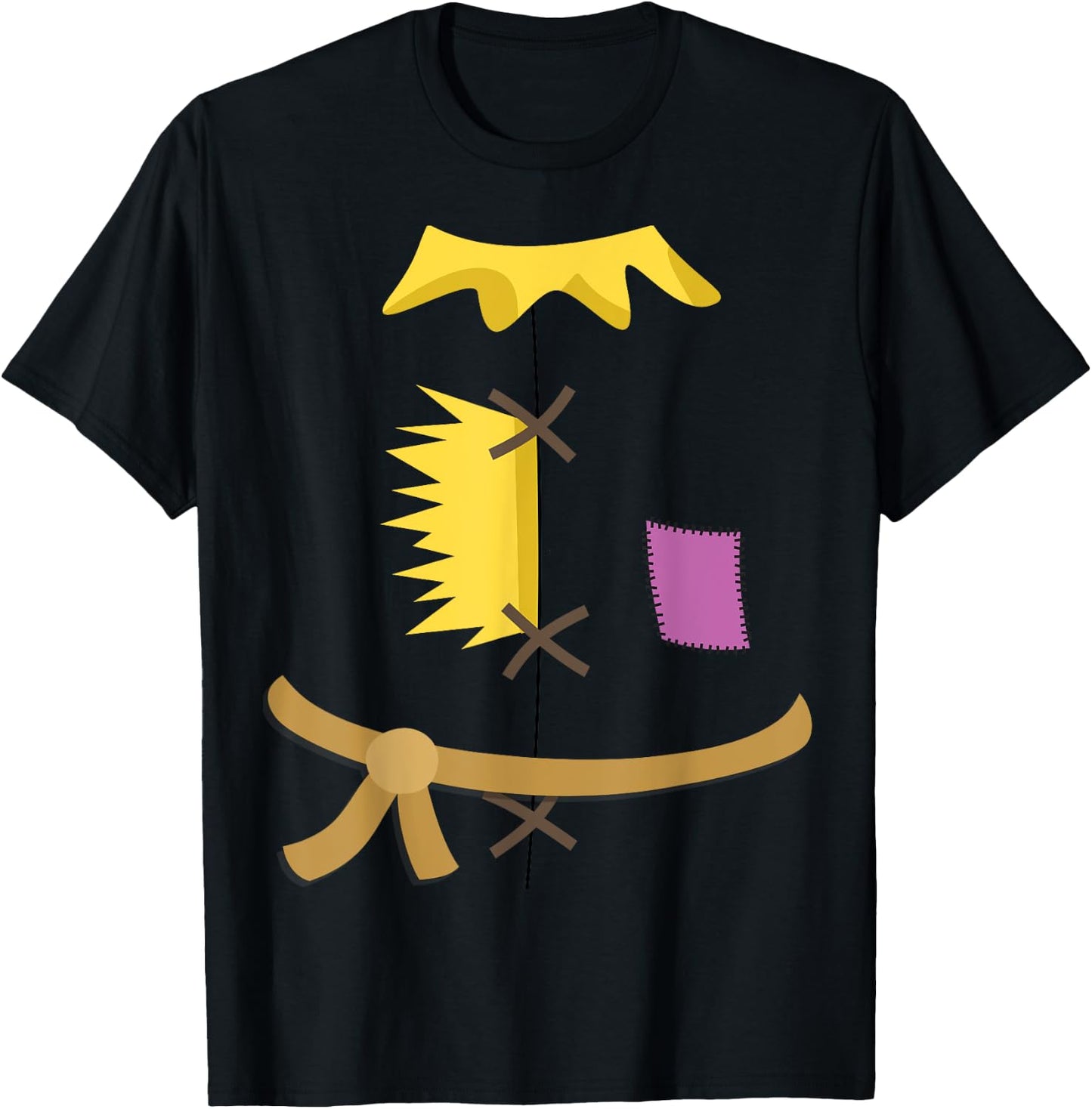 Scarecrow Costume Shirt Halloween Wizard of Oz Patch Vintage T-Shirt - T-Shirt | Black