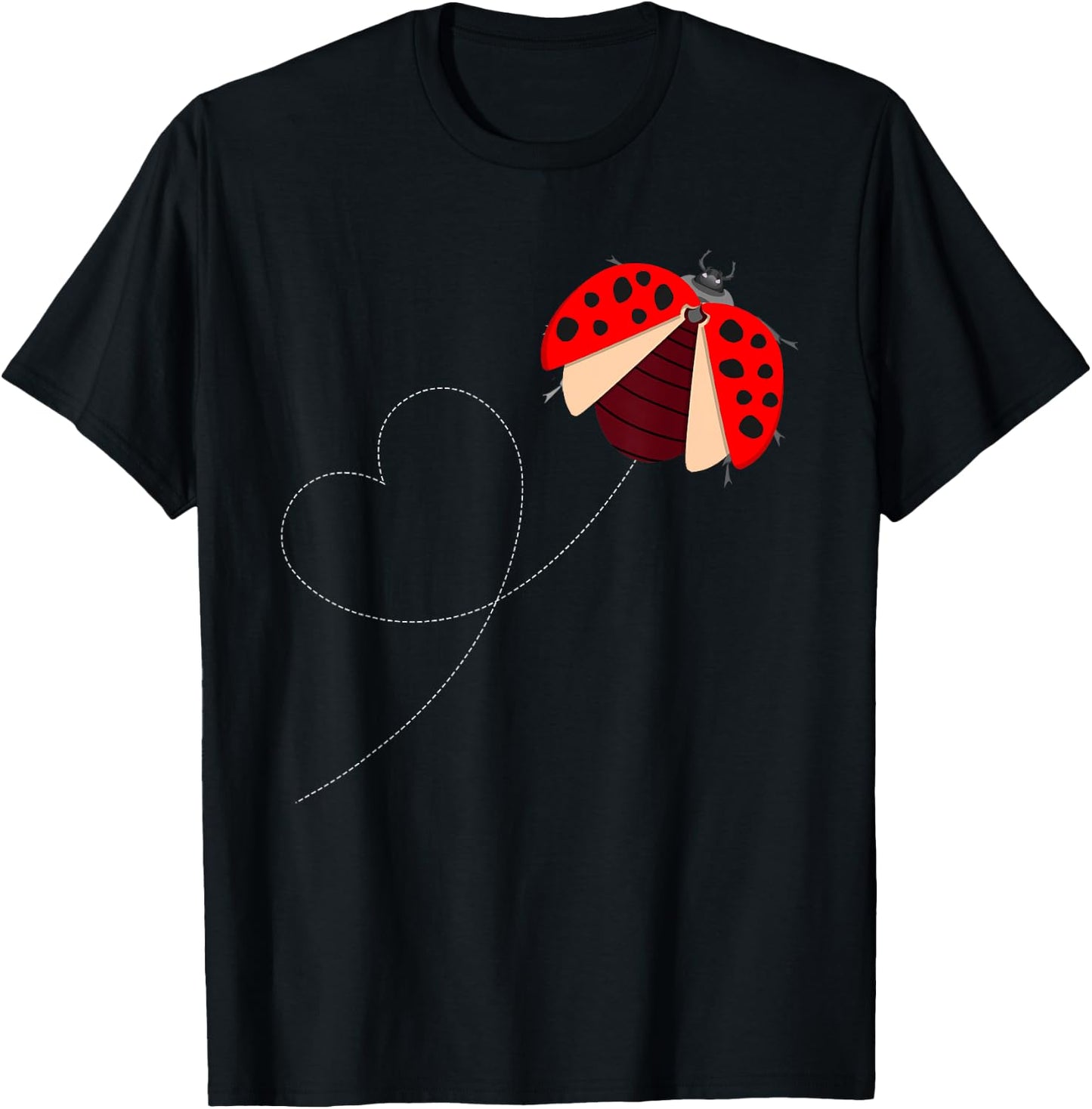 Funny Ladybug Design Women Boys Girls Lady Bug Lover T-Shirt - T-Shirt | Black