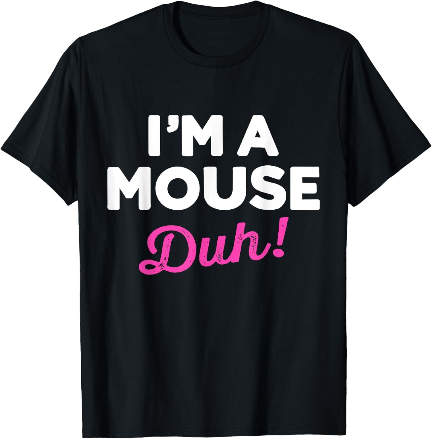 Funny Lazy Easy Im a Mouse Costume for DIY Halloween Party T-Shirt - T-Shirt | Black