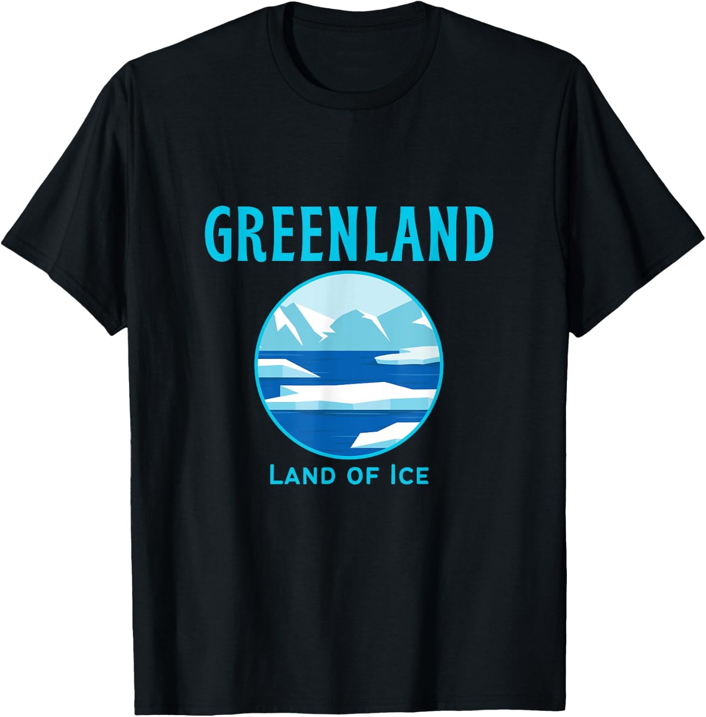 Greenland Travel Iceberg & Glacier: Nuuk Tops, & Gear T-Shirt - T-Shirt | Black