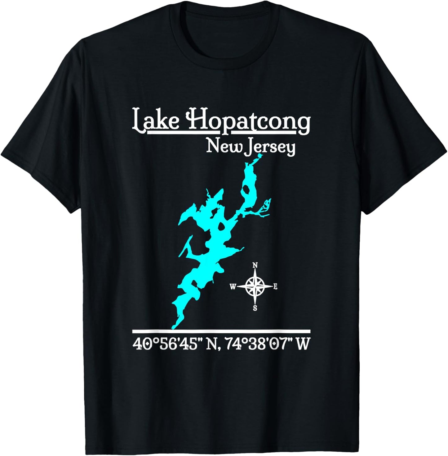 Lake Hopatcong - New Jersey T-Shirt - T-Shirt | Black