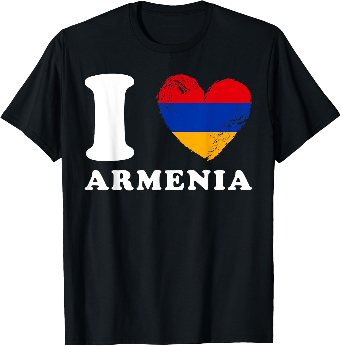 I Love Armenia - Heart Flag Armenia T-Shirt - T-Shirt | Black