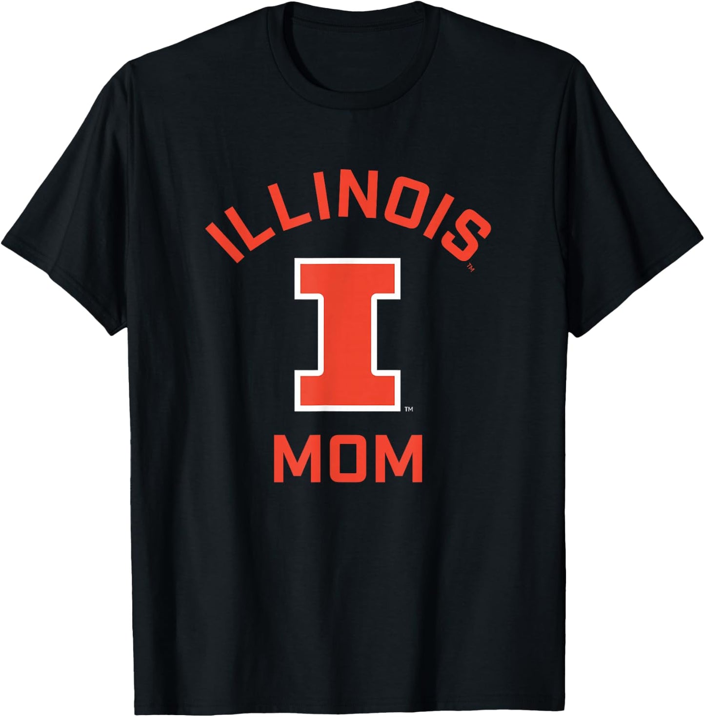 University of Illinois Fighting Illini Arched Mom T-Shirt - T-Shirt | Black