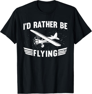 Funny Airplane Design Women Airplane Aviation Pilot T-Shirt - T-Shirt | Black
