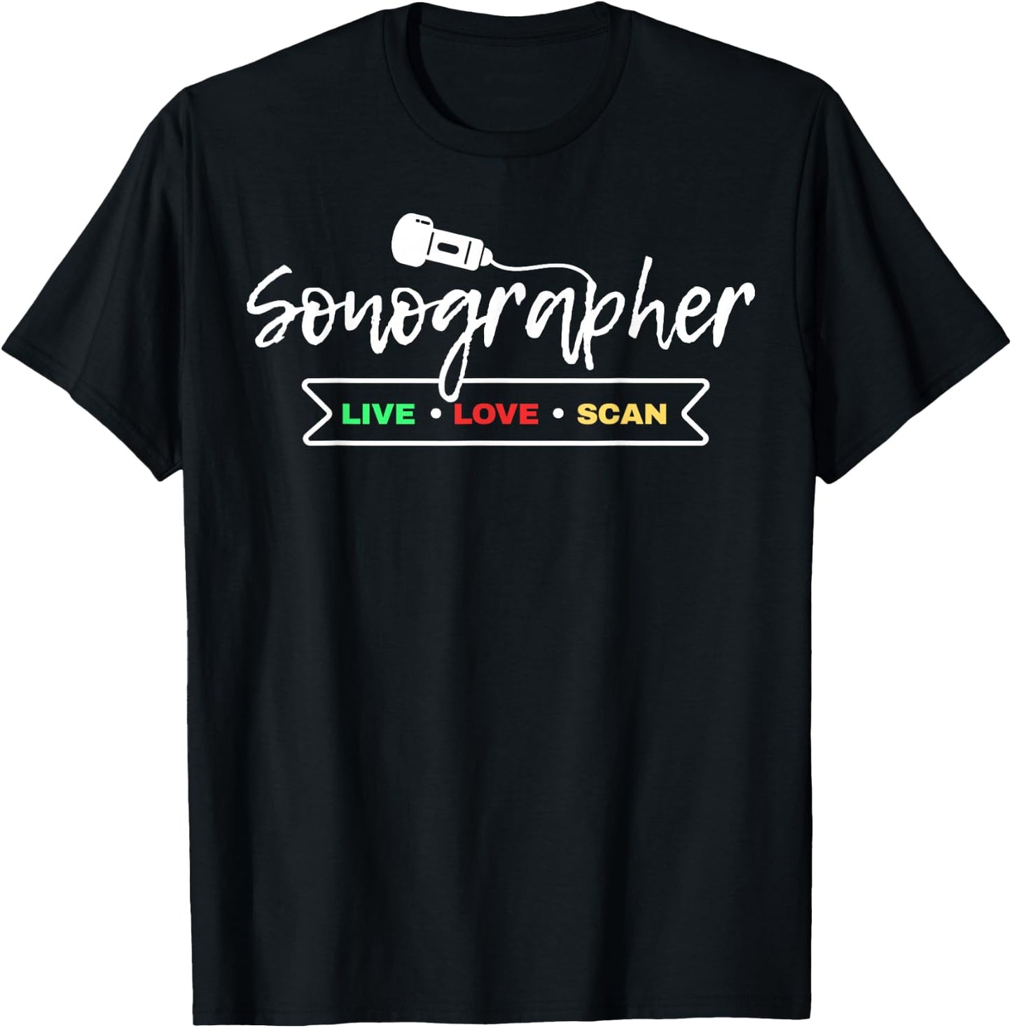 Retro Sonographer Ultrasound Sonography Technician T-Shirt - T-Shirt | Black