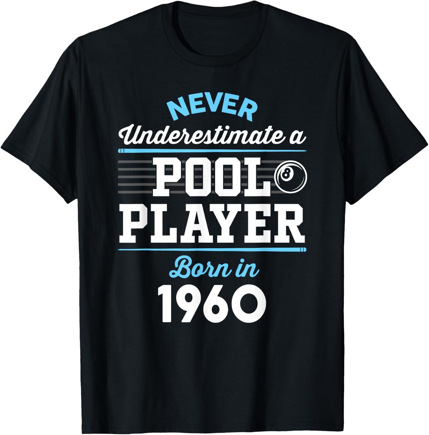 65 Year Old Pool Player 65th Birthday Billiards T-Shirt - T-Shirt | Black
