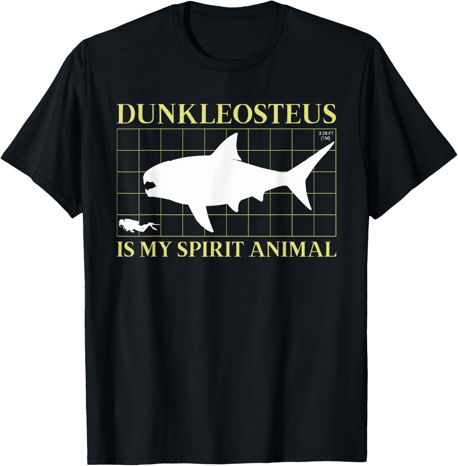 Dunkleosteus Is My Spirit Animal Devonian Sea Monster T-Shirt - T-Shirt | Black