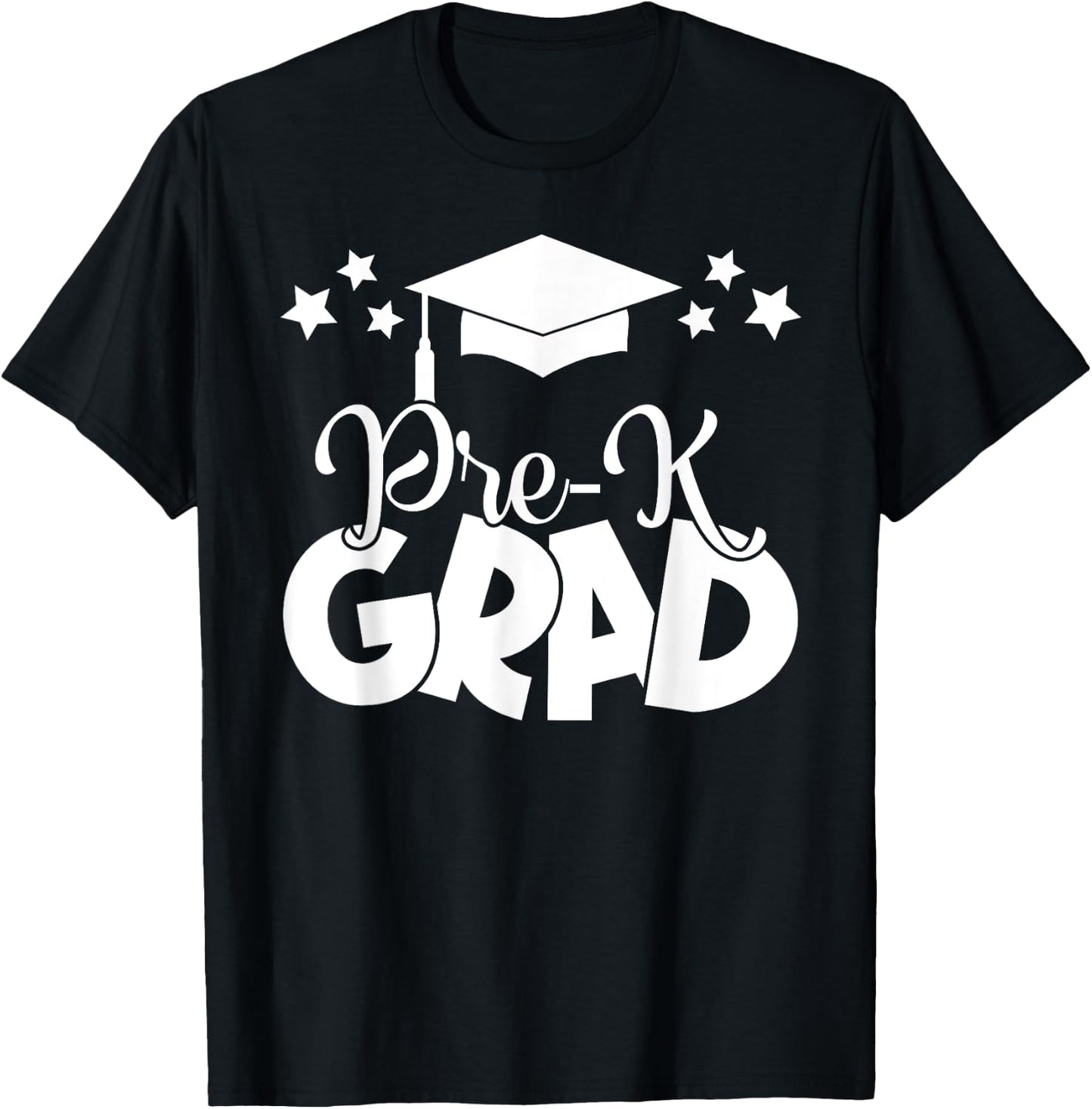 Pre-K Grad 2024 Gifts Boys Girls Pre-K Graduation Cap, Gown T-Shirt - T-Shirt | Black