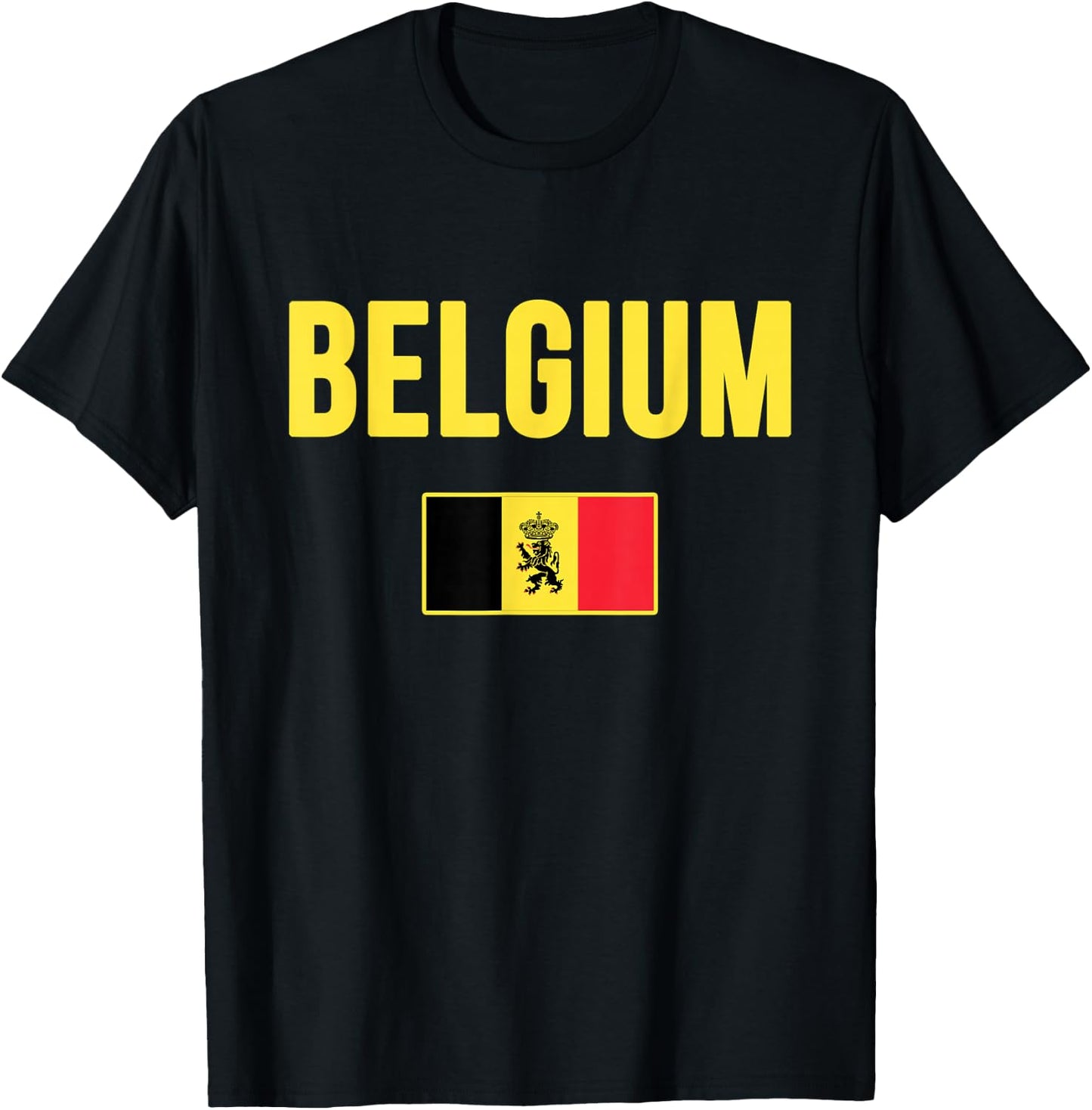 Belgium Belgian Flag Souvenir Belgie T-Shirt - T-Shirt | Black