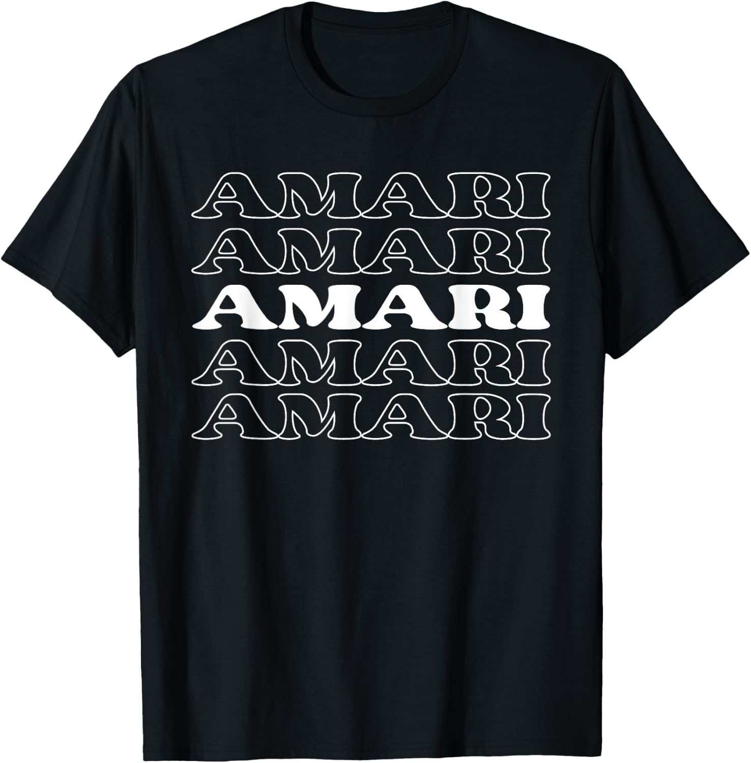 Amari Name Personalized First Nickname Surname T-Shirt - T-Shirt | Black
