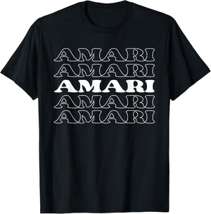 Amari Name Personalized First Nickname Surname T-Shirt - T-Shirt | Black