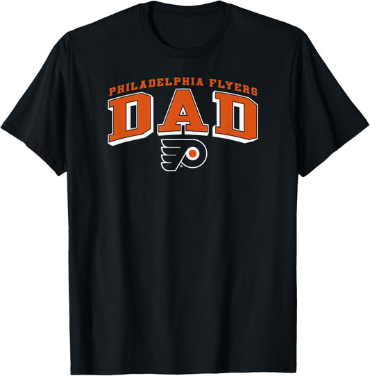 Philadelphia Flyers Dad Arch Black NHL Officially Licensed T-Shirt - T-Shirt | Black