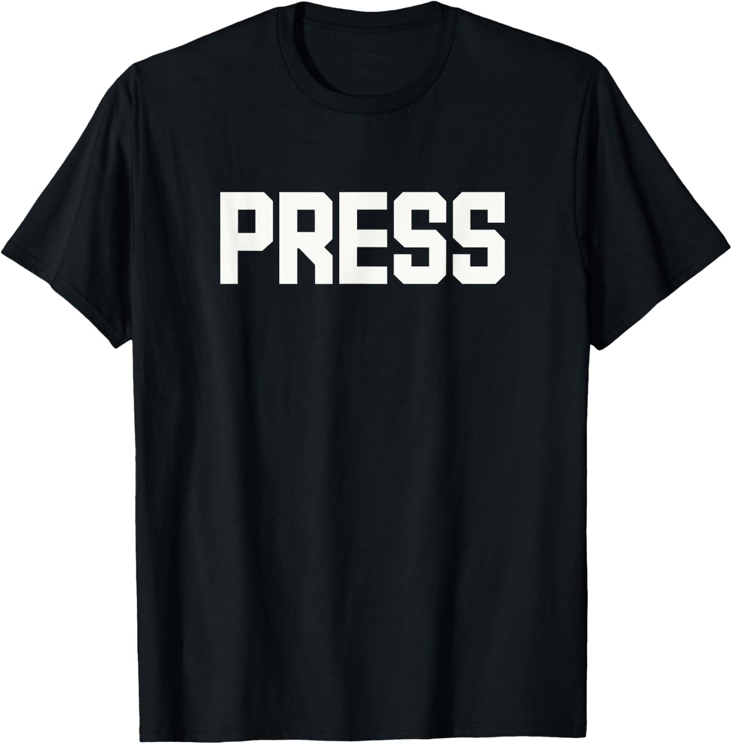 Press Text Design Ideal for Media Professionals T-Shirt - T-Shirt | Black